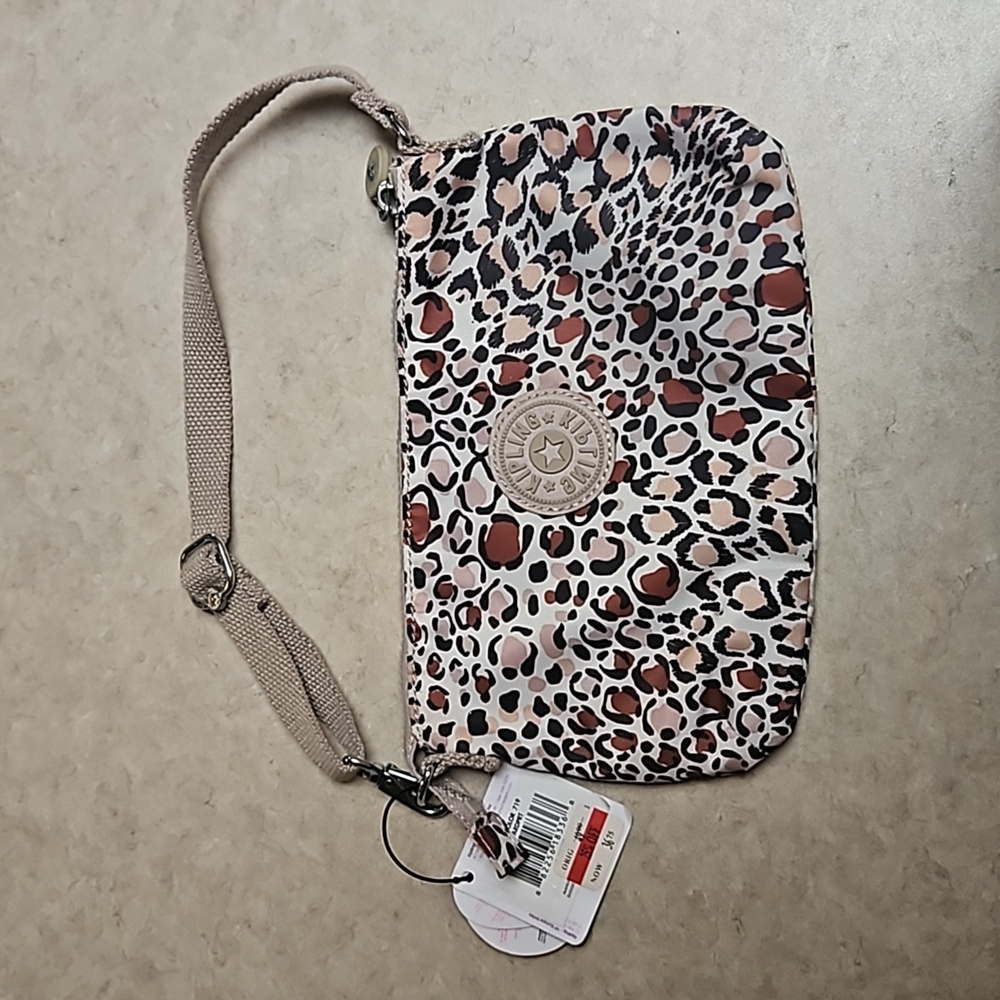 Kipling Clutch Handbag NWT Leopard Print